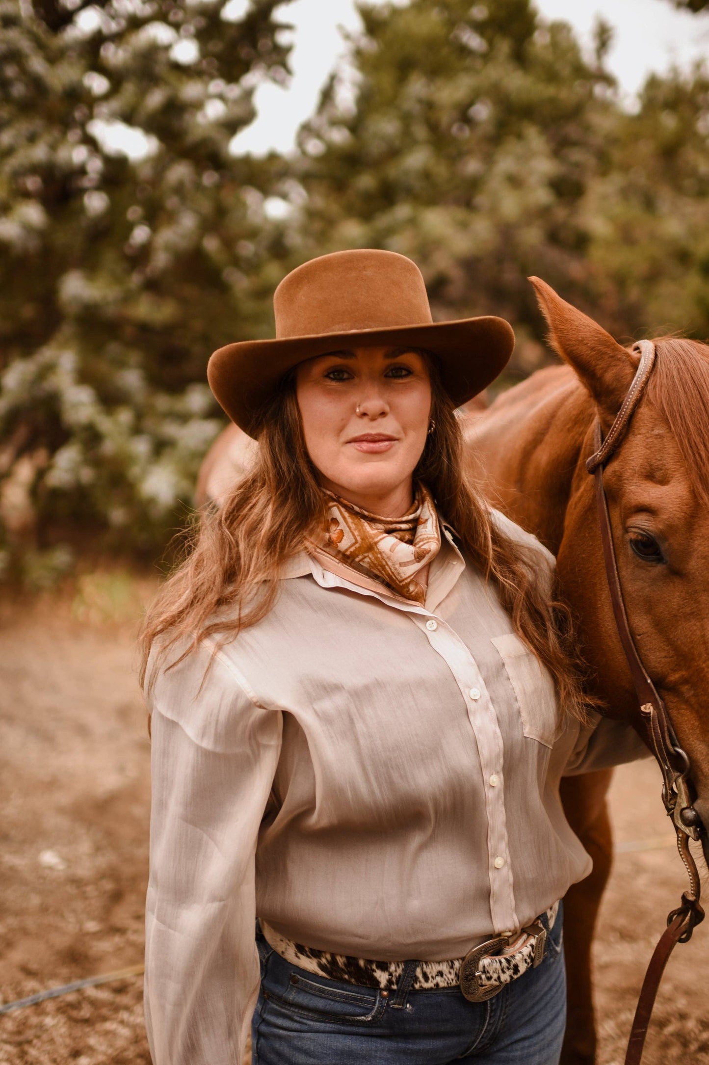 Postal Field Study Wild Rag Western Silk Scarf LU