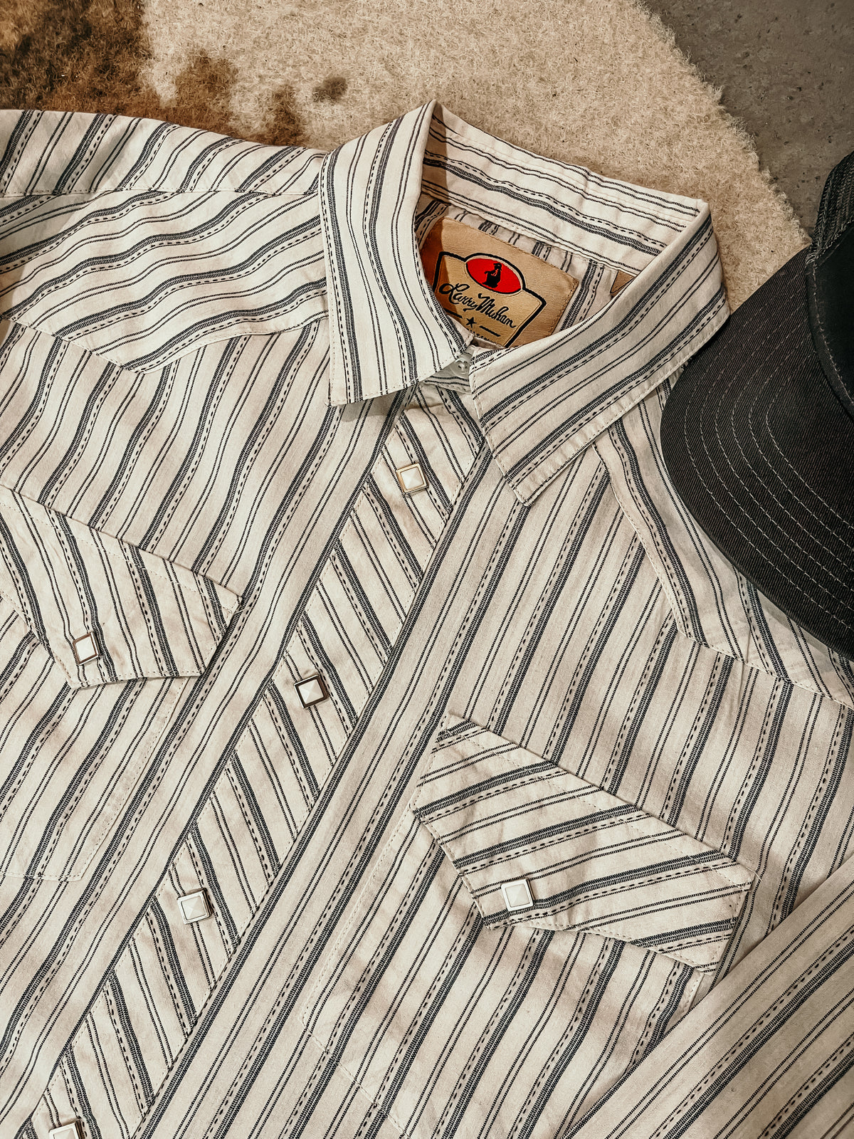 Larry Mahan Striped Pearl Snap HP