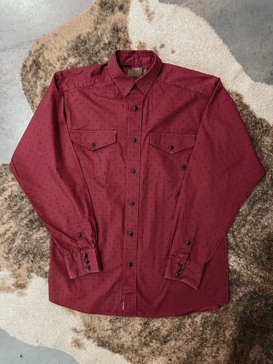 Maroon Ariat Snap Shirt HP