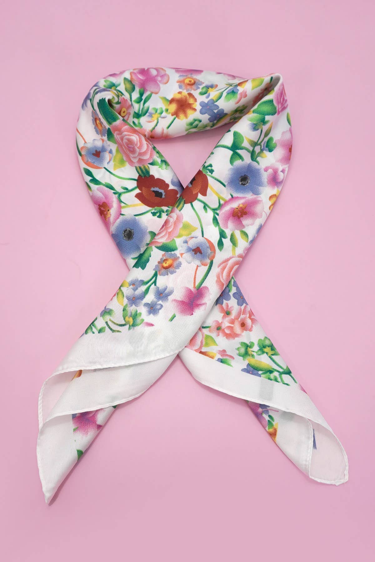 LARGE FLORAL PRINT BANDANA SCARF LU