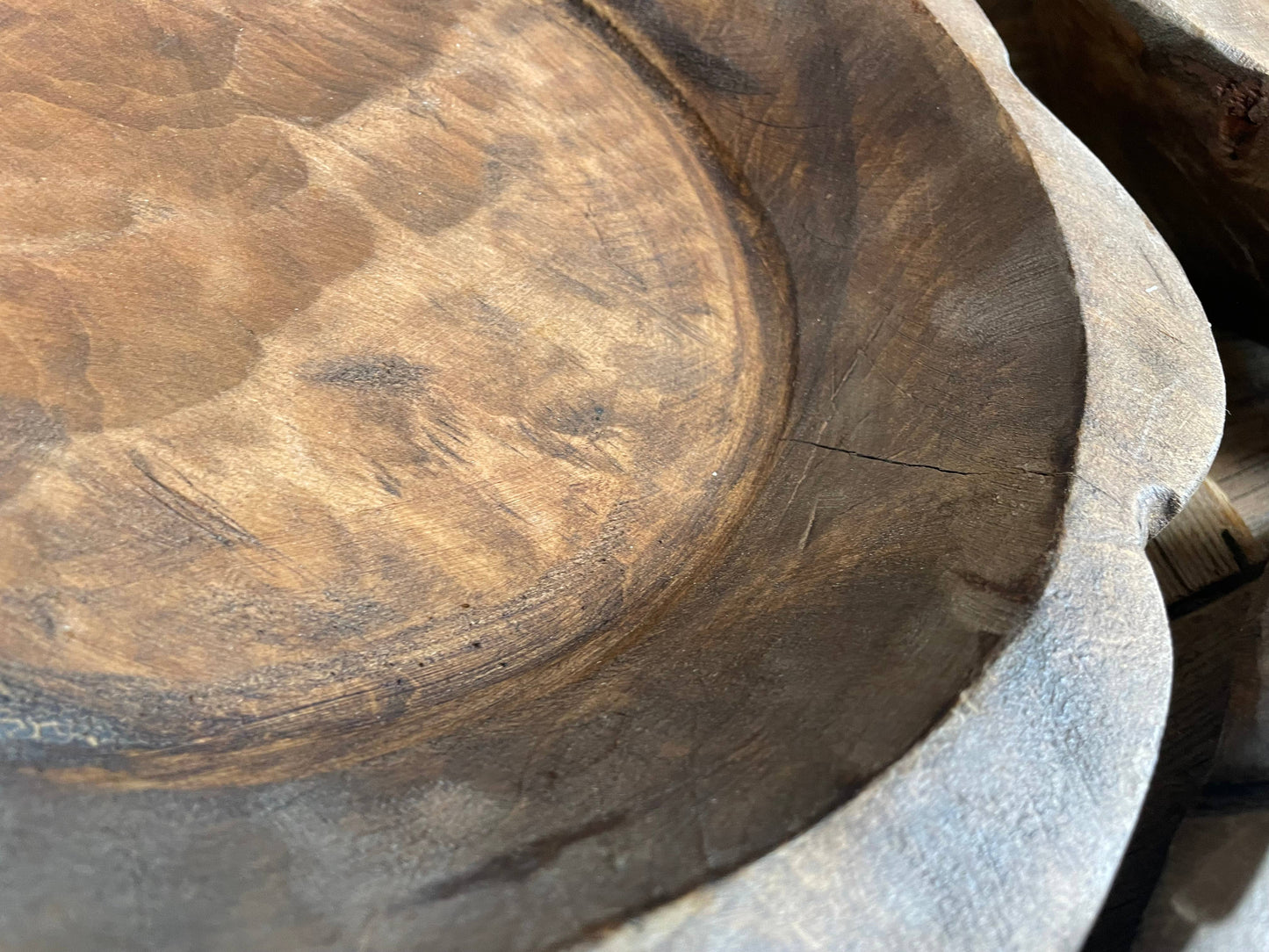 Small Flower Dough Bowl-10-12 inches-Waxed LU