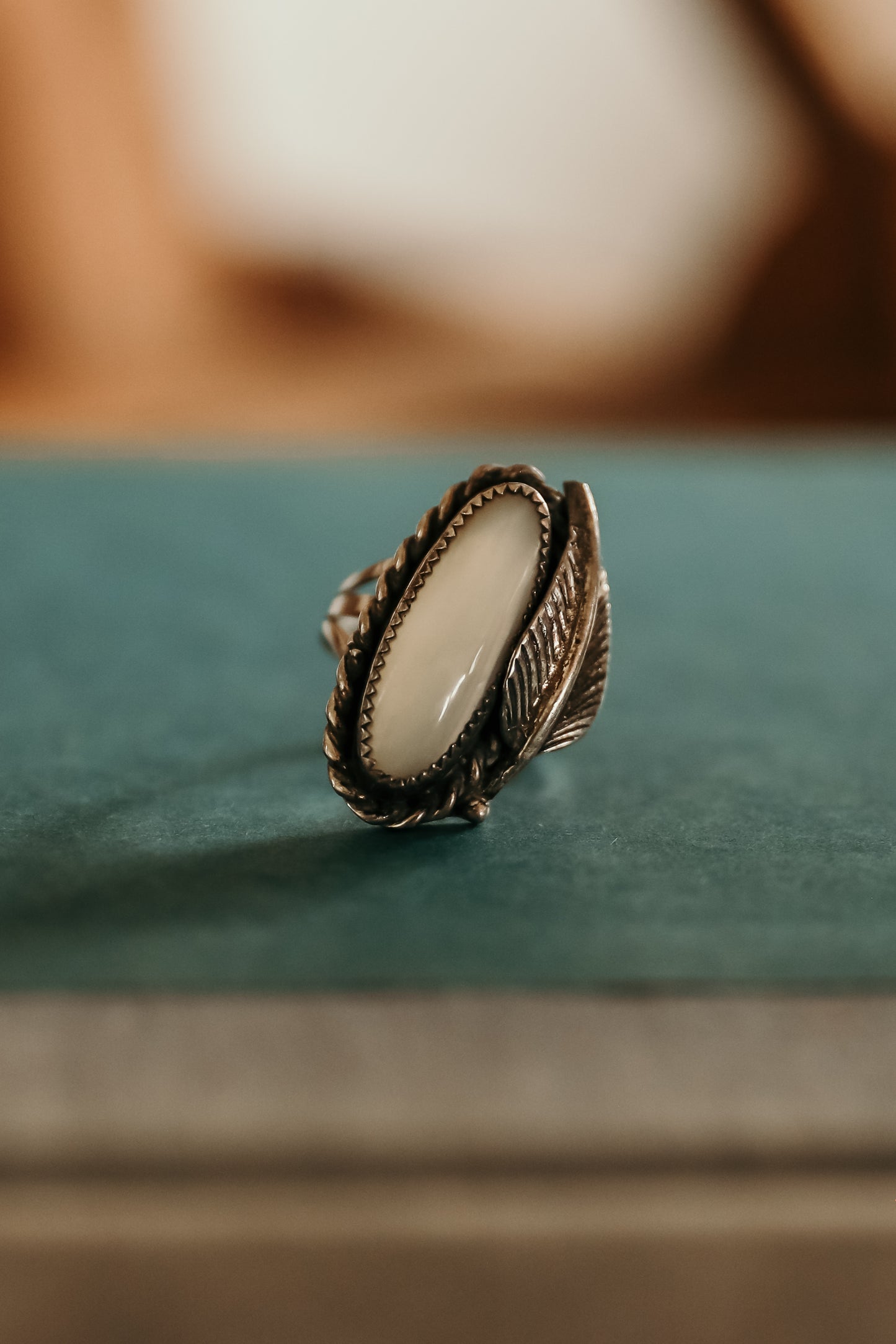 Vintage Opal Feather Ring