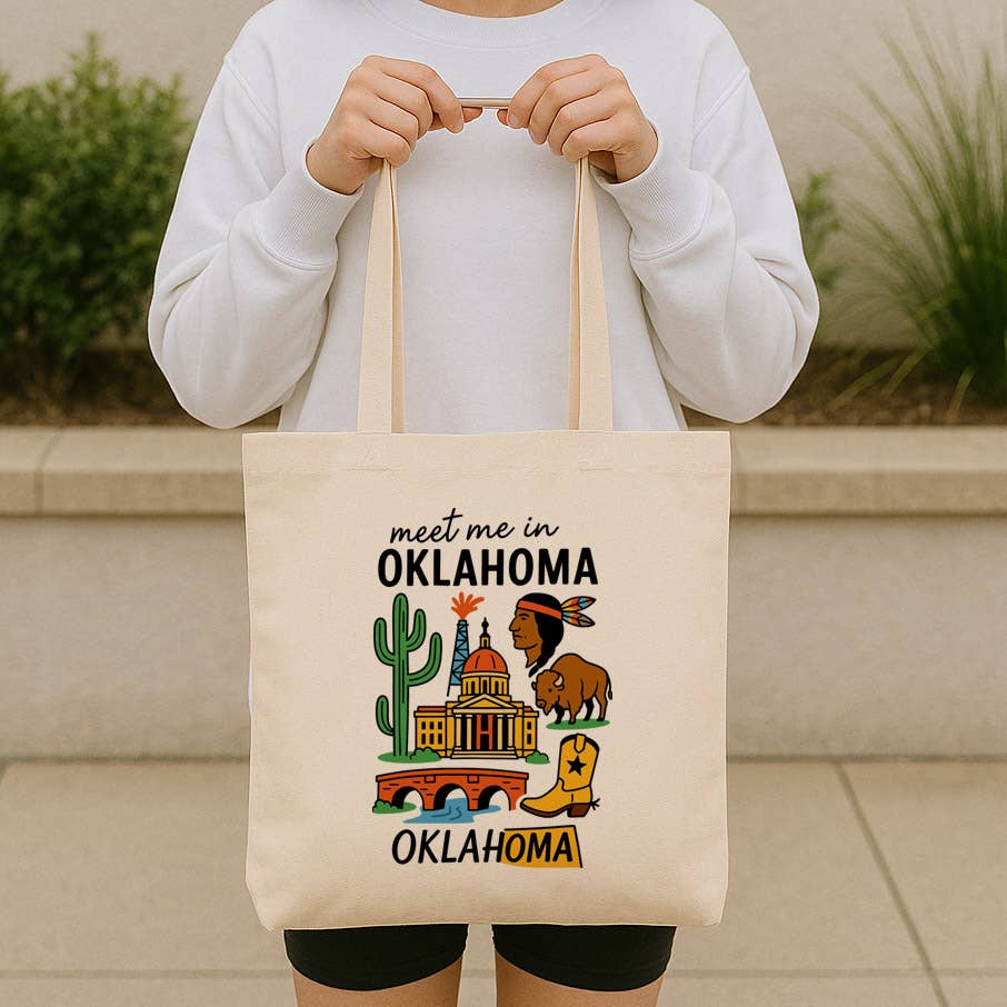 Meet Me In Oklahoma Canvas Tote Bag