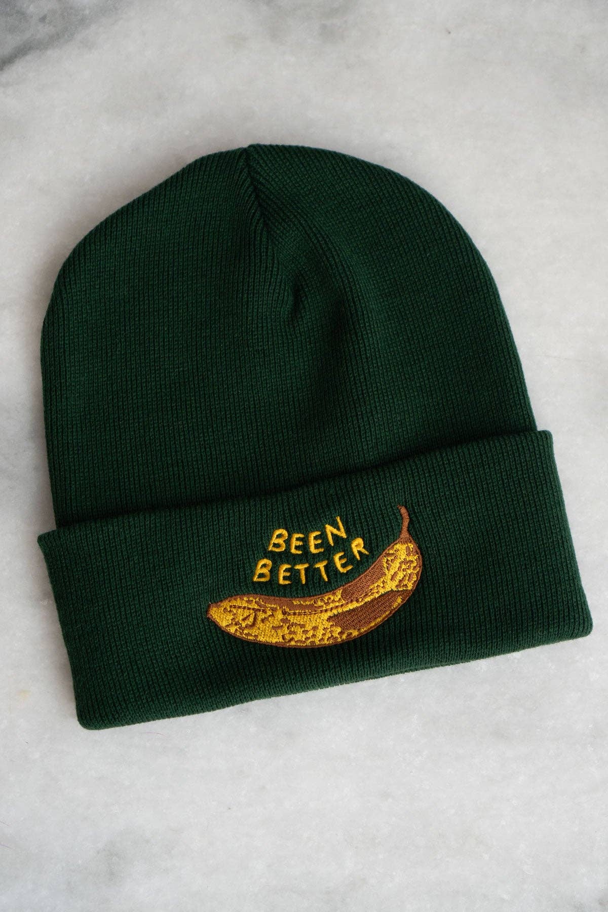 Been Better (Banana) Beanie | Forest Green HP