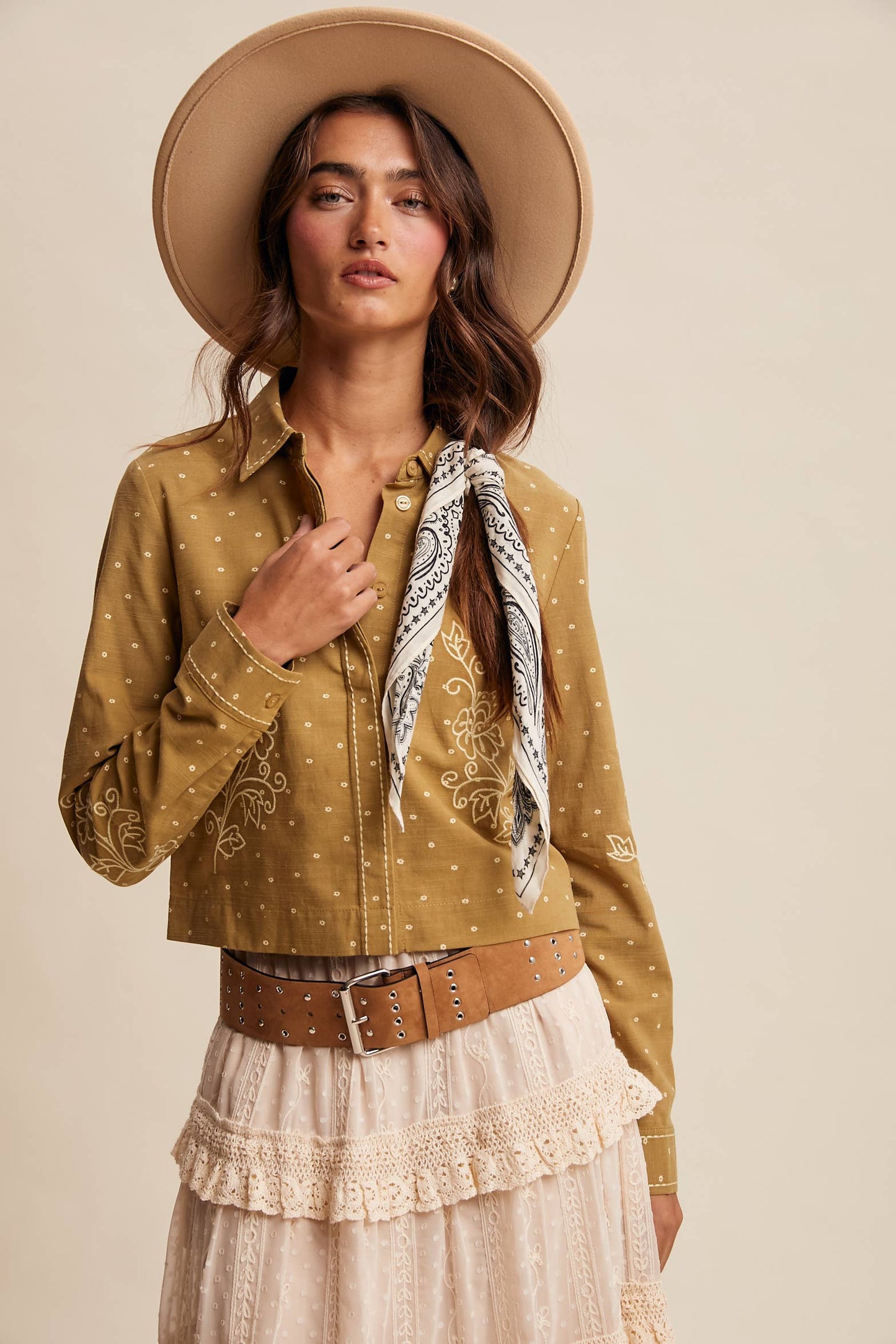 Embroidered Western Cotton Shirt HP