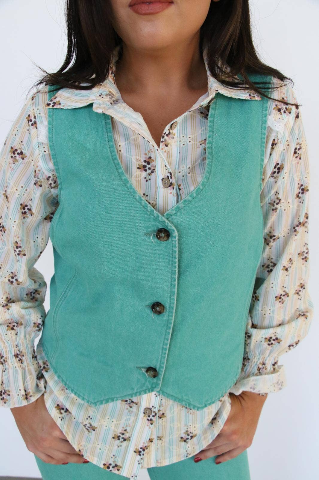 Floral RUFFLE TOP HP