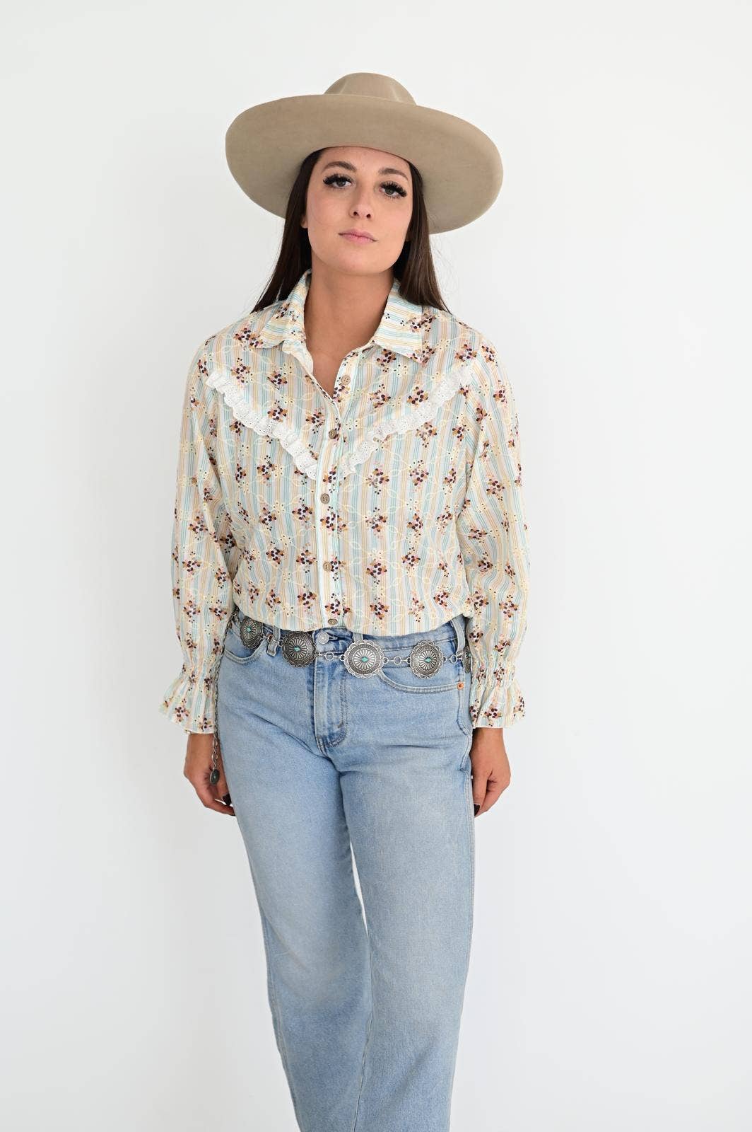 Floral RUFFLE TOP HP