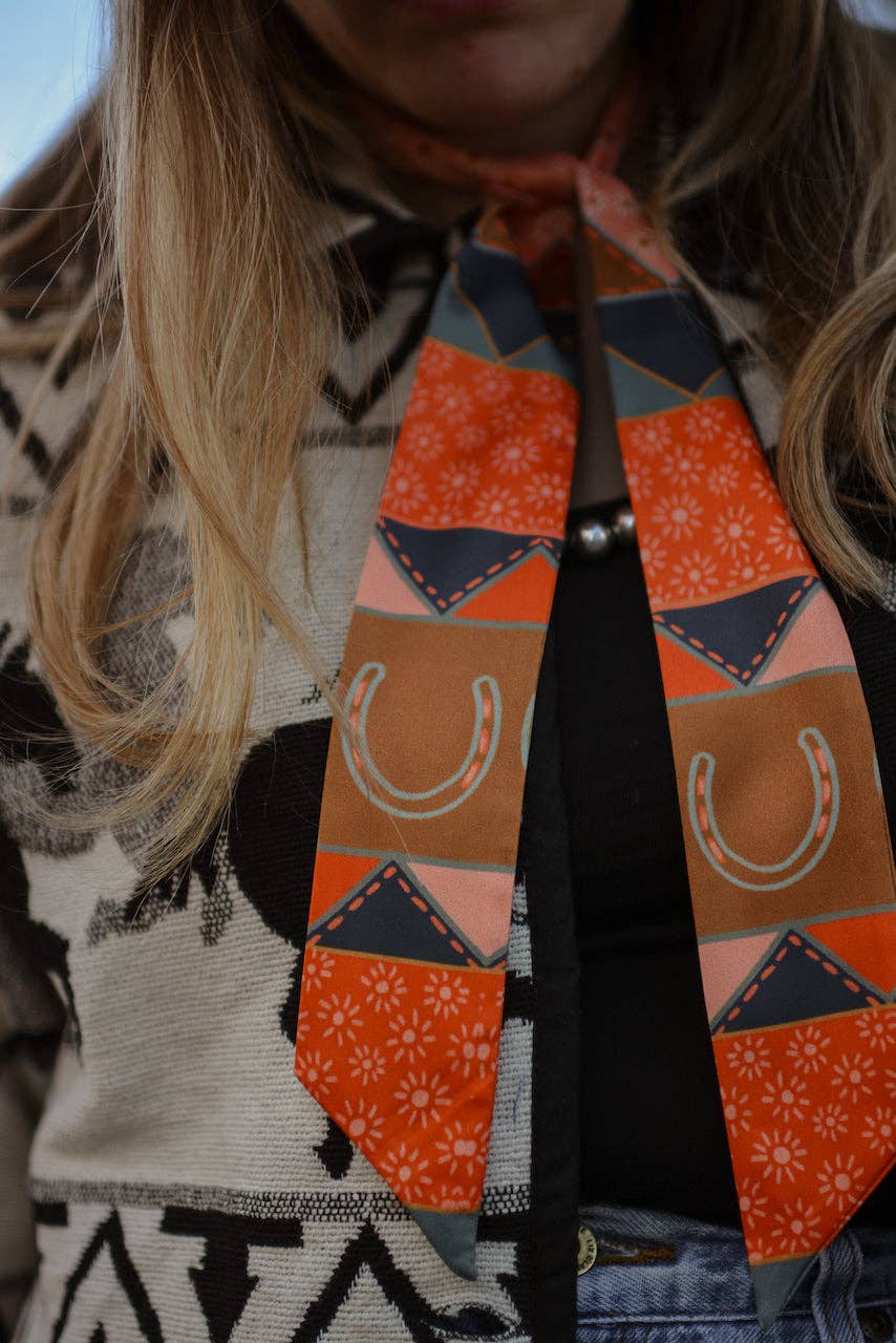 Frontier Bound Quilted Patchwork Silk Twilly LU