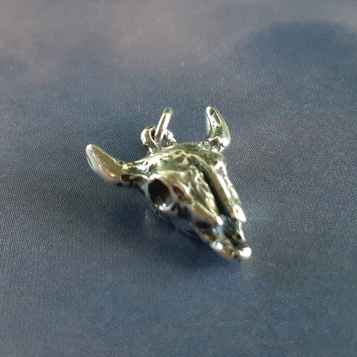 Bison Skull Sterling Silver Necklace LU