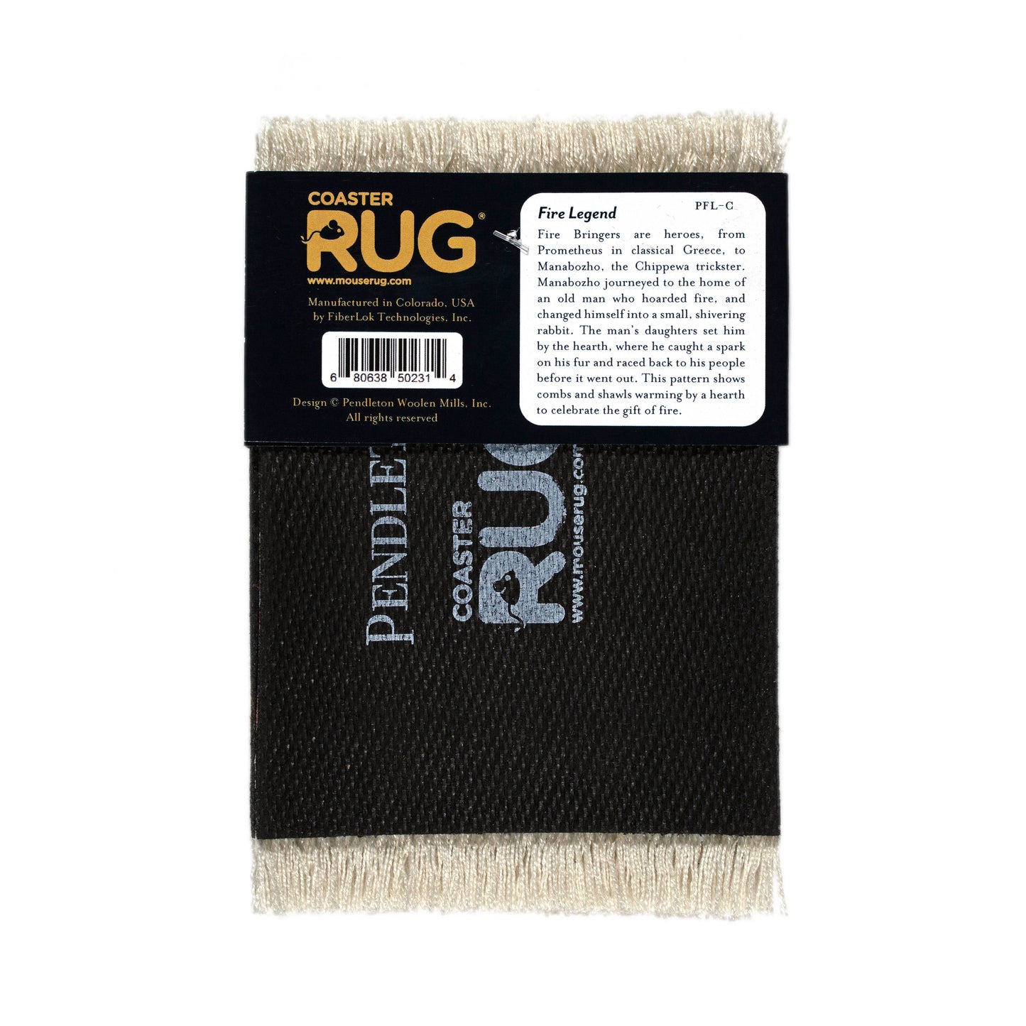 4 Pc CoasterRug Set Pendleton Fire Legend LU