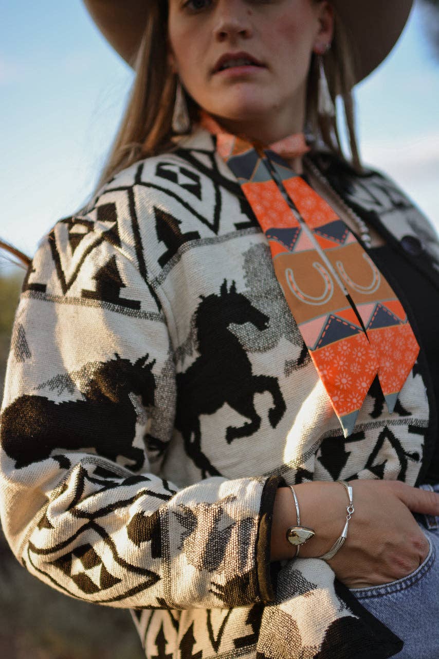 Frontier Bound Quilted Patchwork Silk Twilly LU