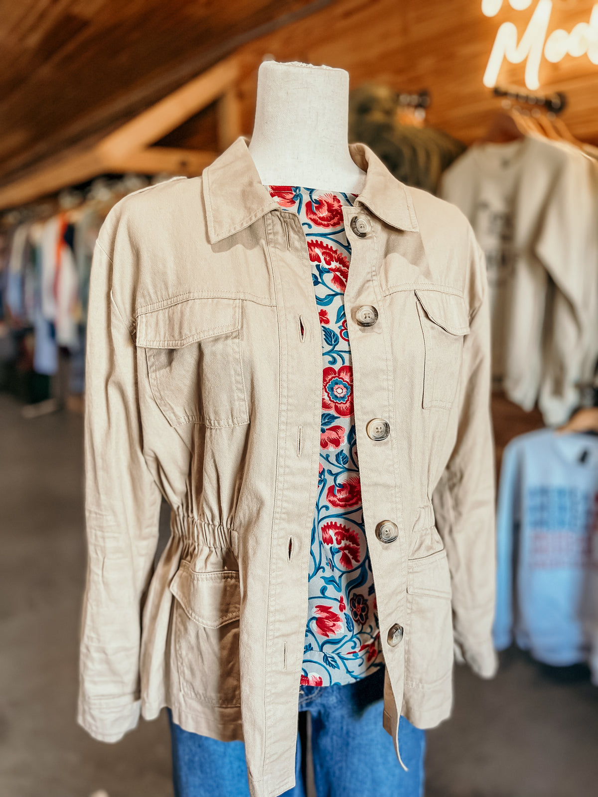 Draper James khaki Jacket HP