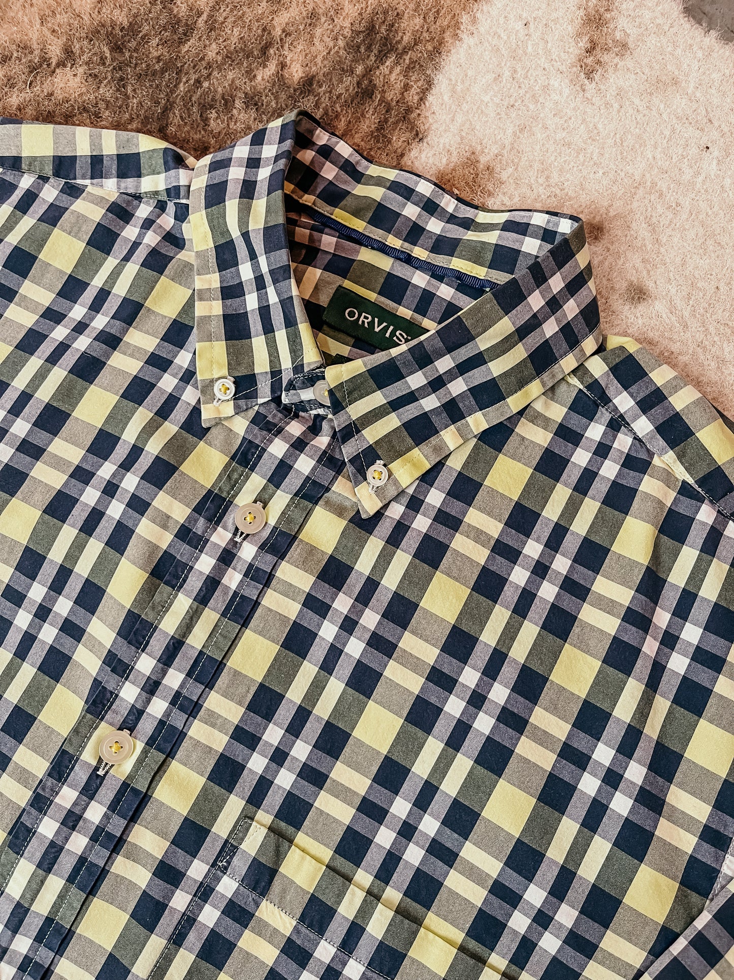 Navy and Lime Orvis Shirt HP