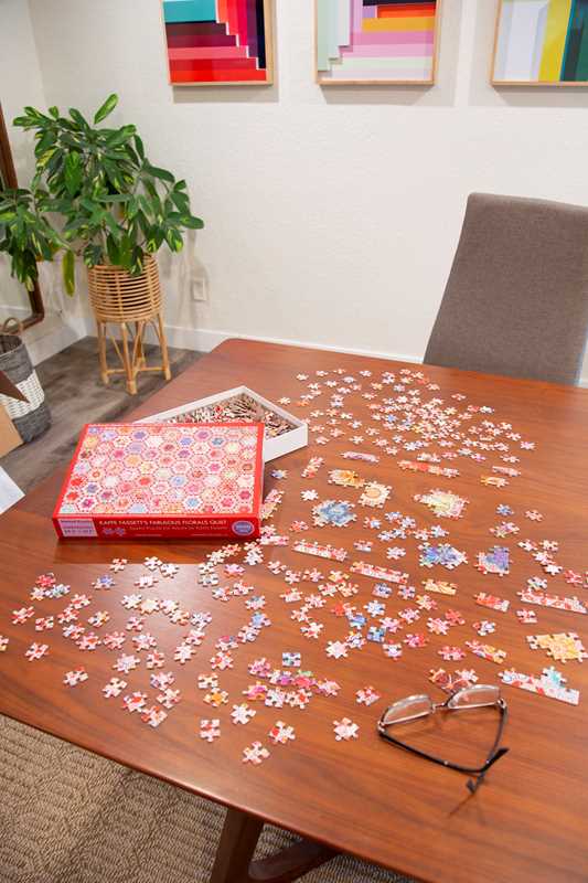Kaffe Fassett's Fabulous Florals Quilt Jigsaw Puzzle for Adults