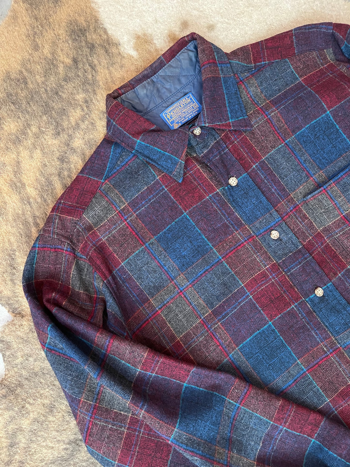 Red and Blue Plaid Pendleton Shirt HP