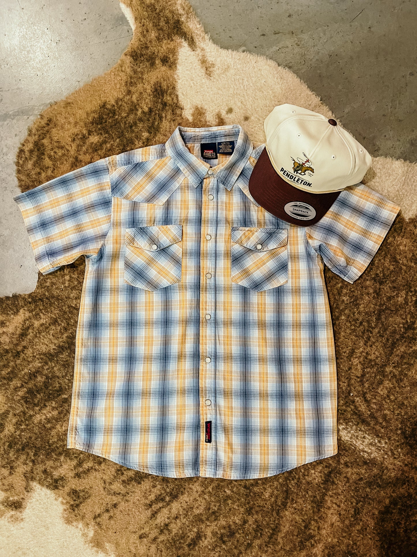 Blue and Yellow Kids Pearl Snap HP