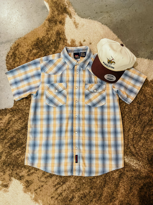 Blue and Yellow Kids Pearl Snap HP