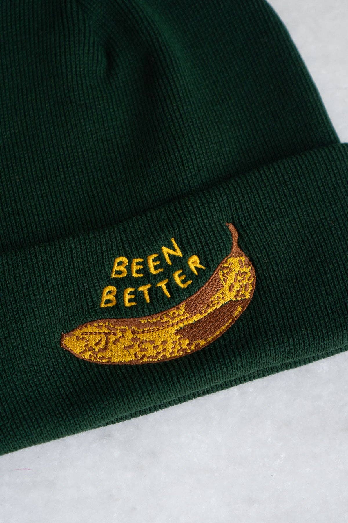Been Better (Banana) Beanie | Forest Green HP