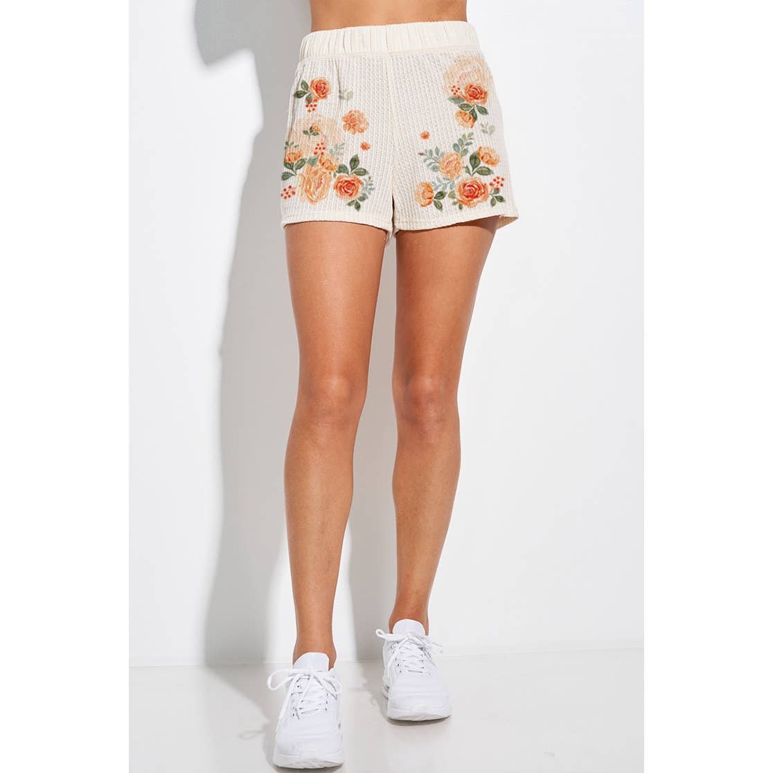 Floral print waffle short Set HP