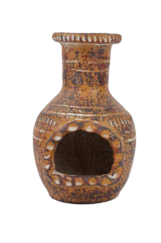 Mini-Clay Chimney Candle Holder-Patio-Garden-Mini-4 Colors: Rustico LU