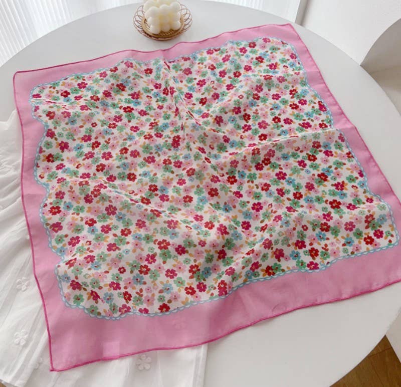DITSY PRINT SILKY FEELING BANDANA SCARF LU