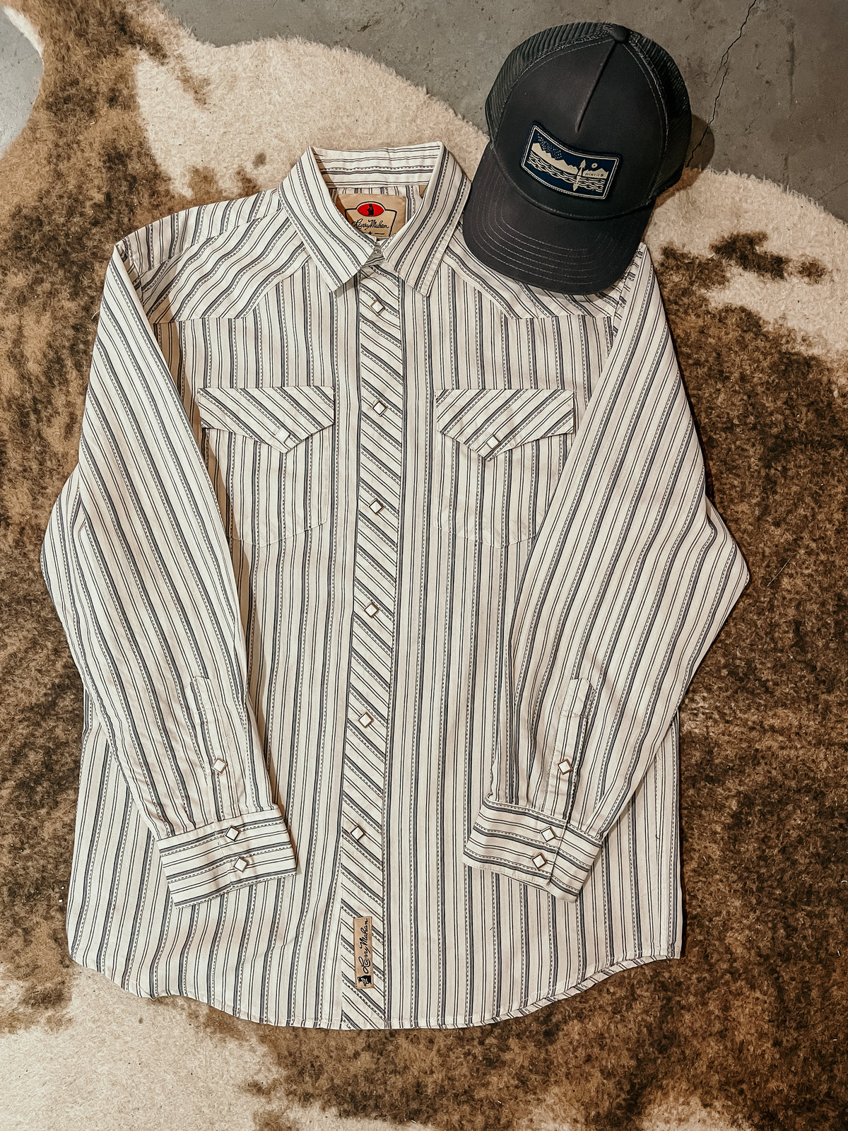 Larry Mahan Striped Pearl Snap HP