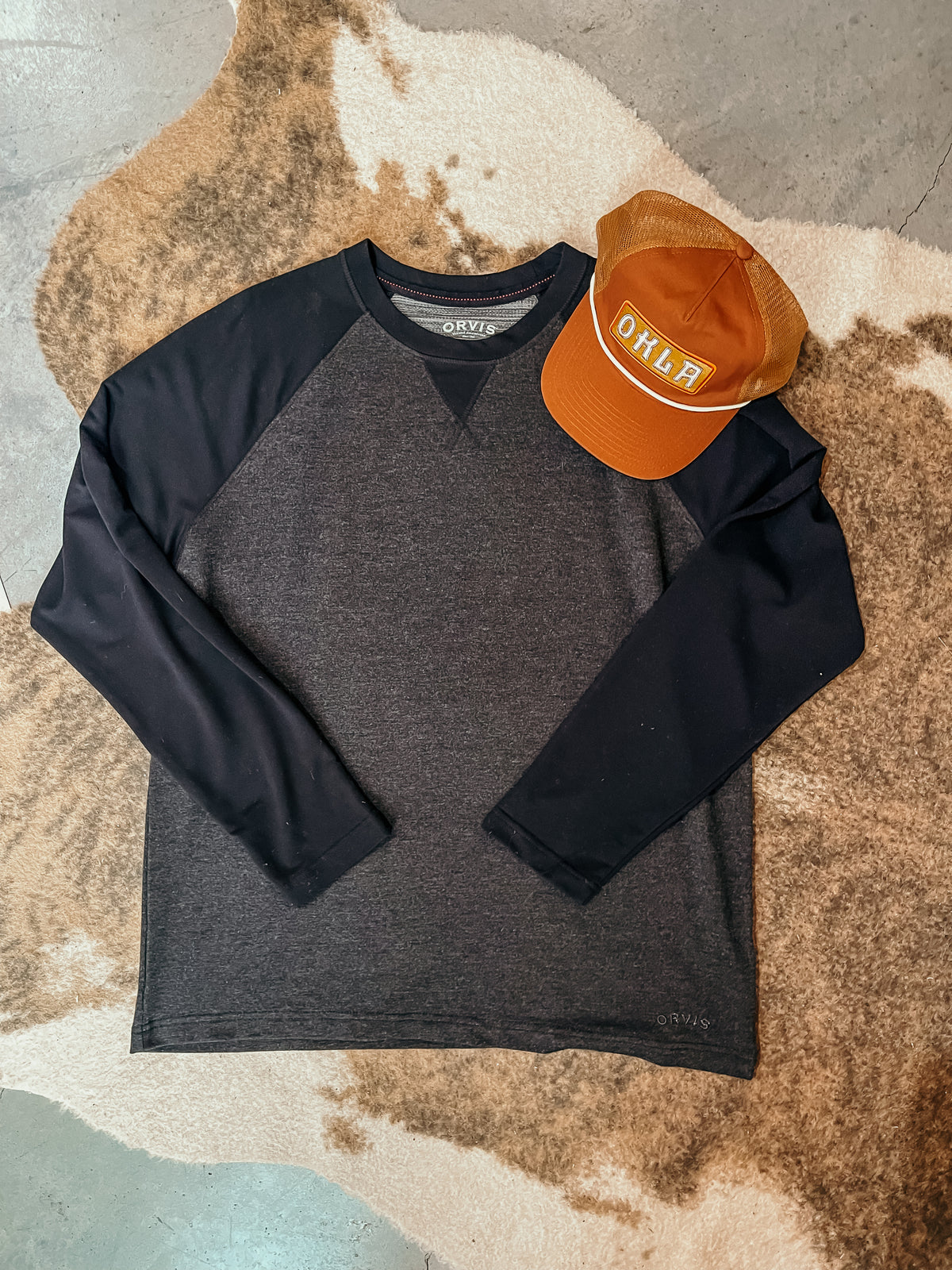 Black and Grey Orvis Long Sleeve HP