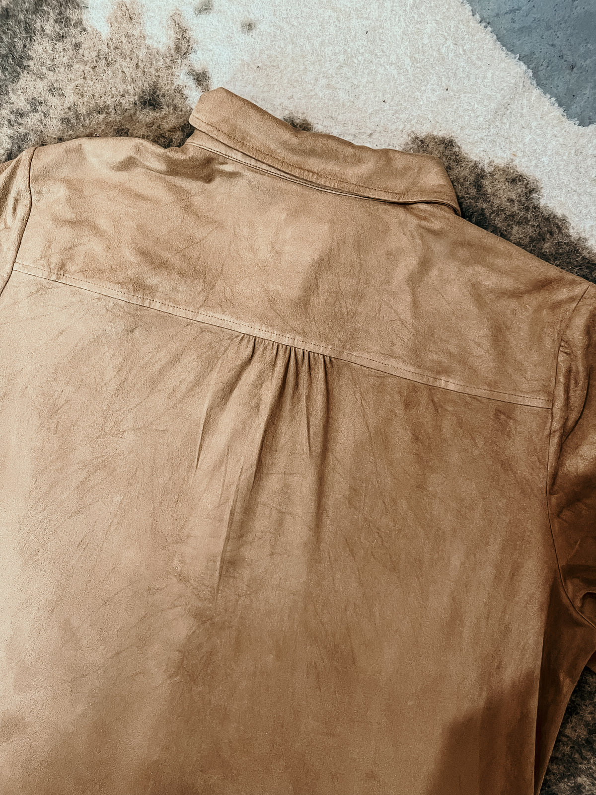 Tan Faux Suede Top HP