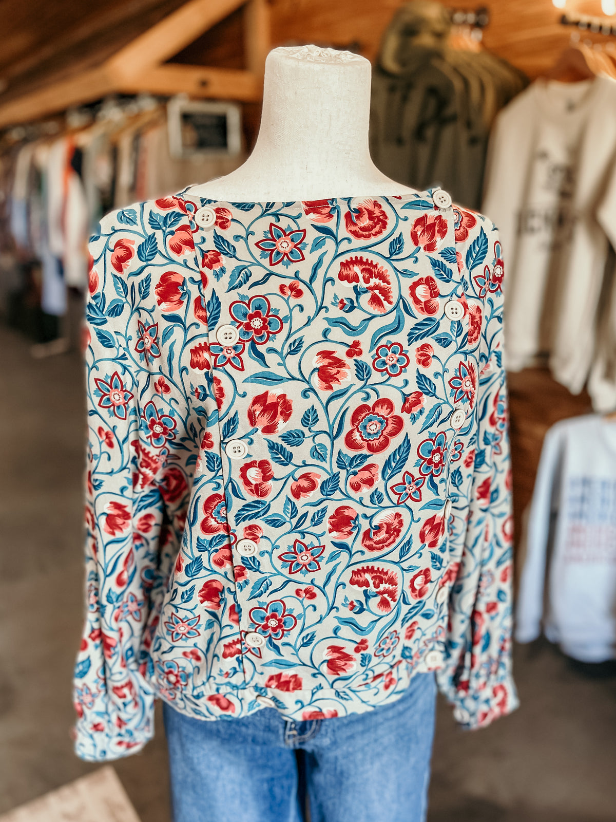 Vintage Floral Blouse HP
