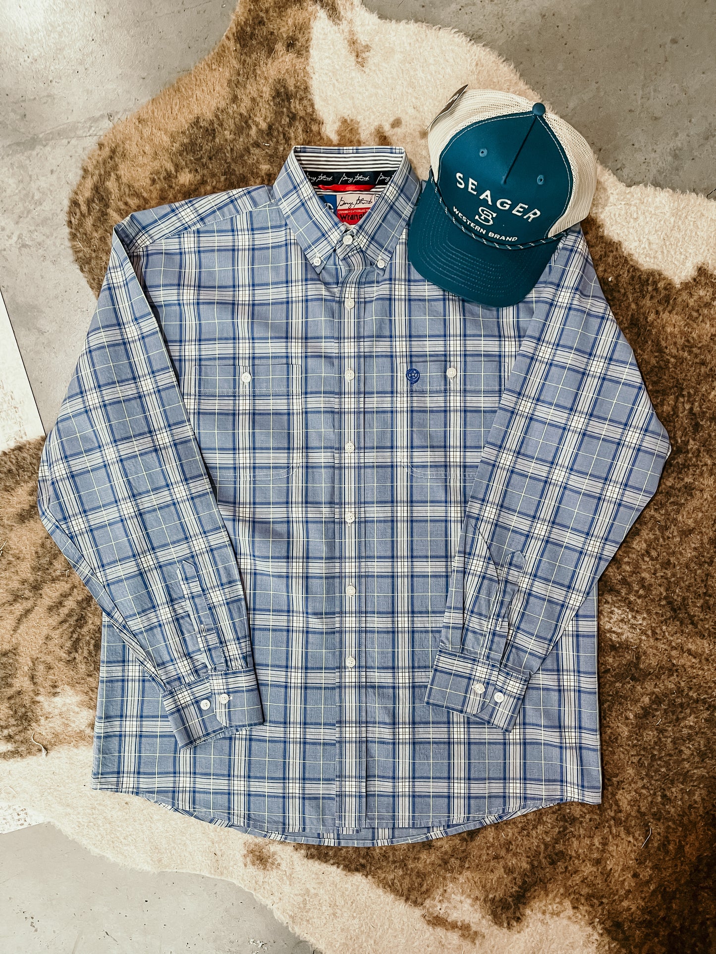 George Strait Blue Plaid Shirt HP