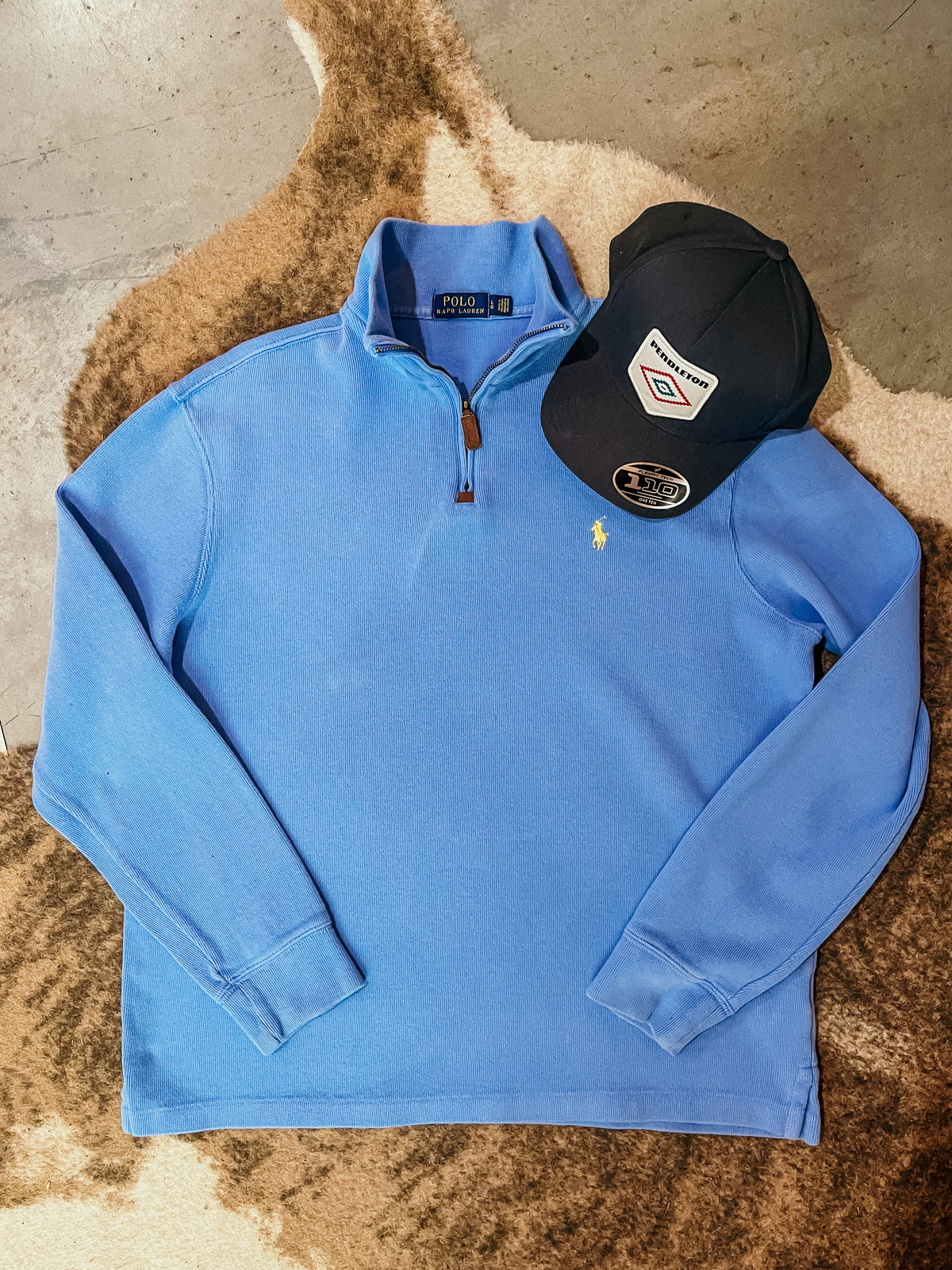 Blue Ralph Lauren Polo Quarter Zip HP