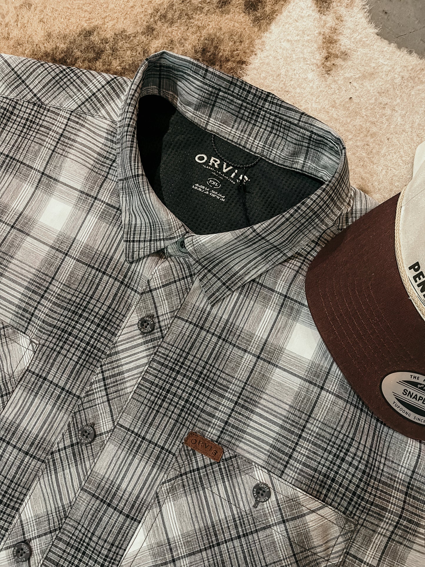 Grey Plaid Orvis Short Sleeve HP