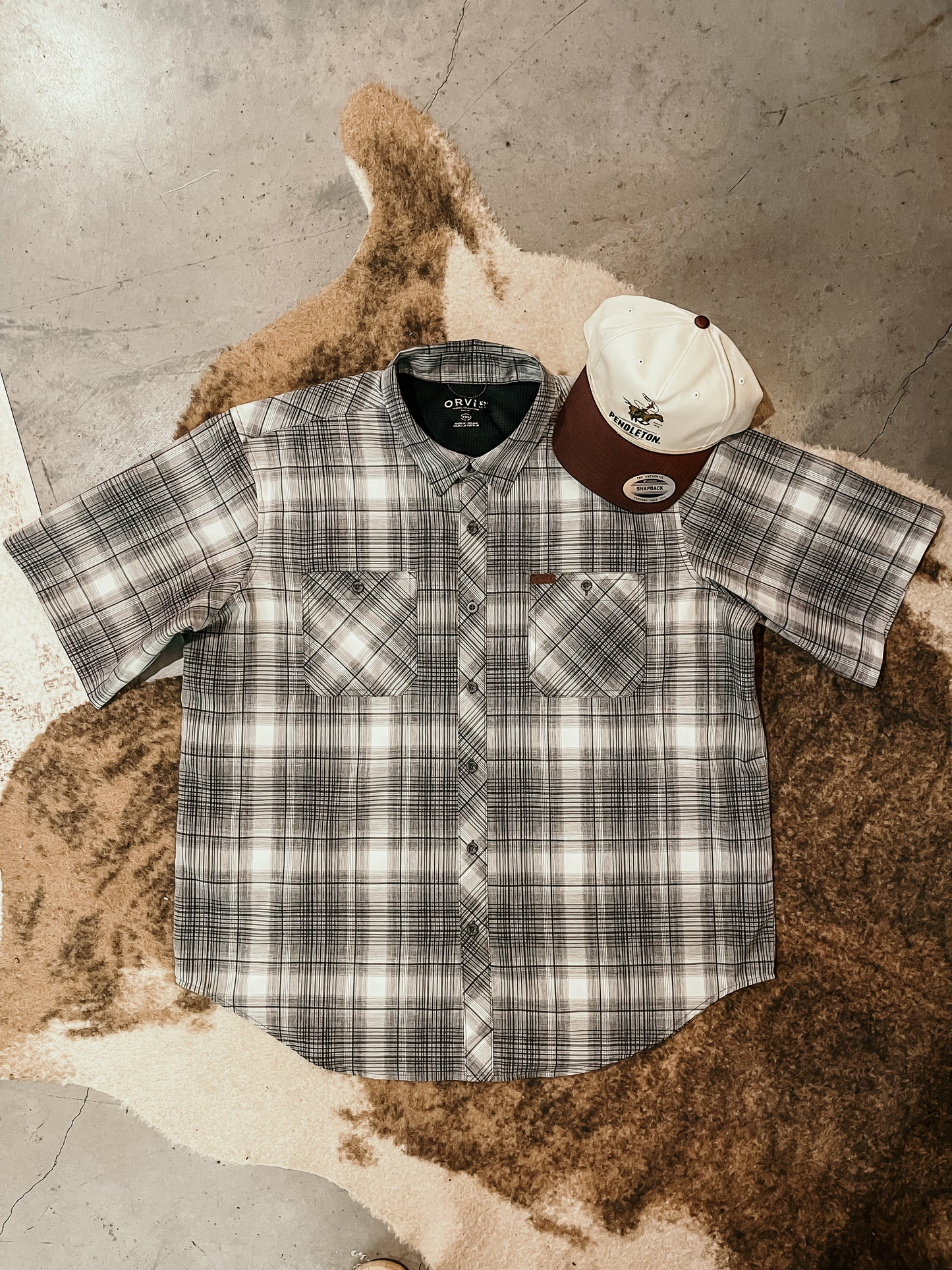 Grey Plaid Orvis Short Sleeve HP