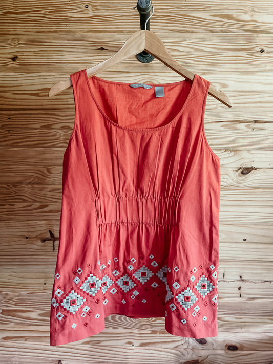 Vintage Coral Southwest Sleeveless Top HP