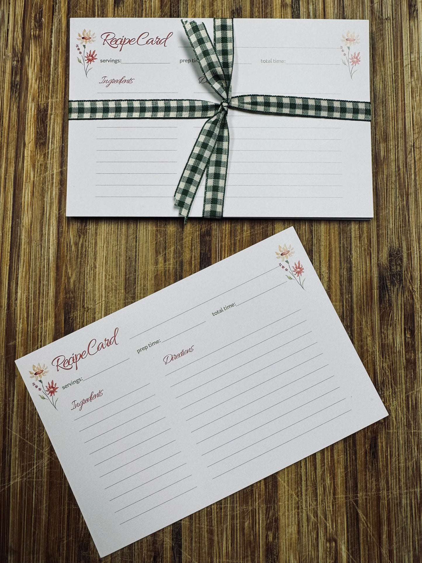 Wildflower Recipe Cards-Set of 12