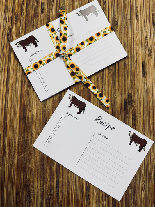 Hereford Recipe Cards-Set of 12