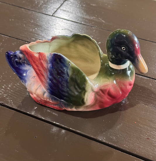 Small Vintage Duck Planter