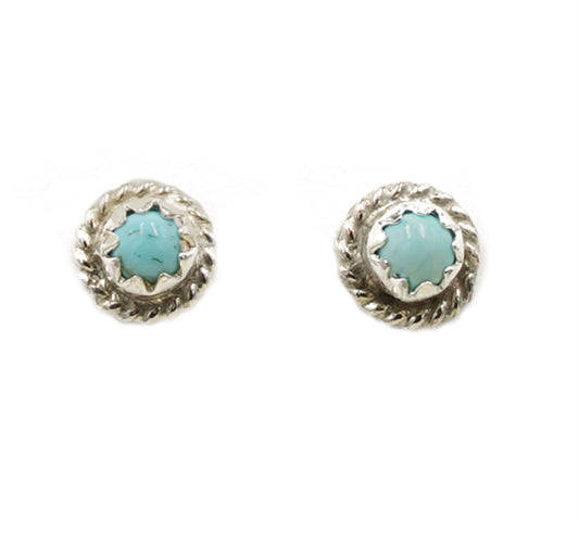 Sterling Silver Turquoise Stud Earrings LU