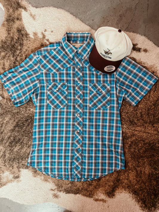 Turquoise and White Pearl Snap HP