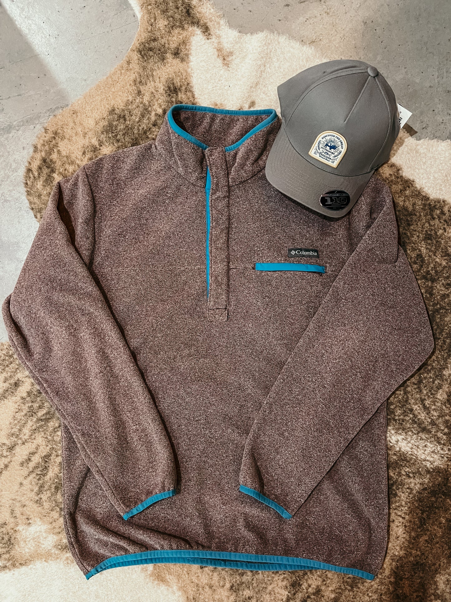 Brown Columbia Pullover SZ M HP