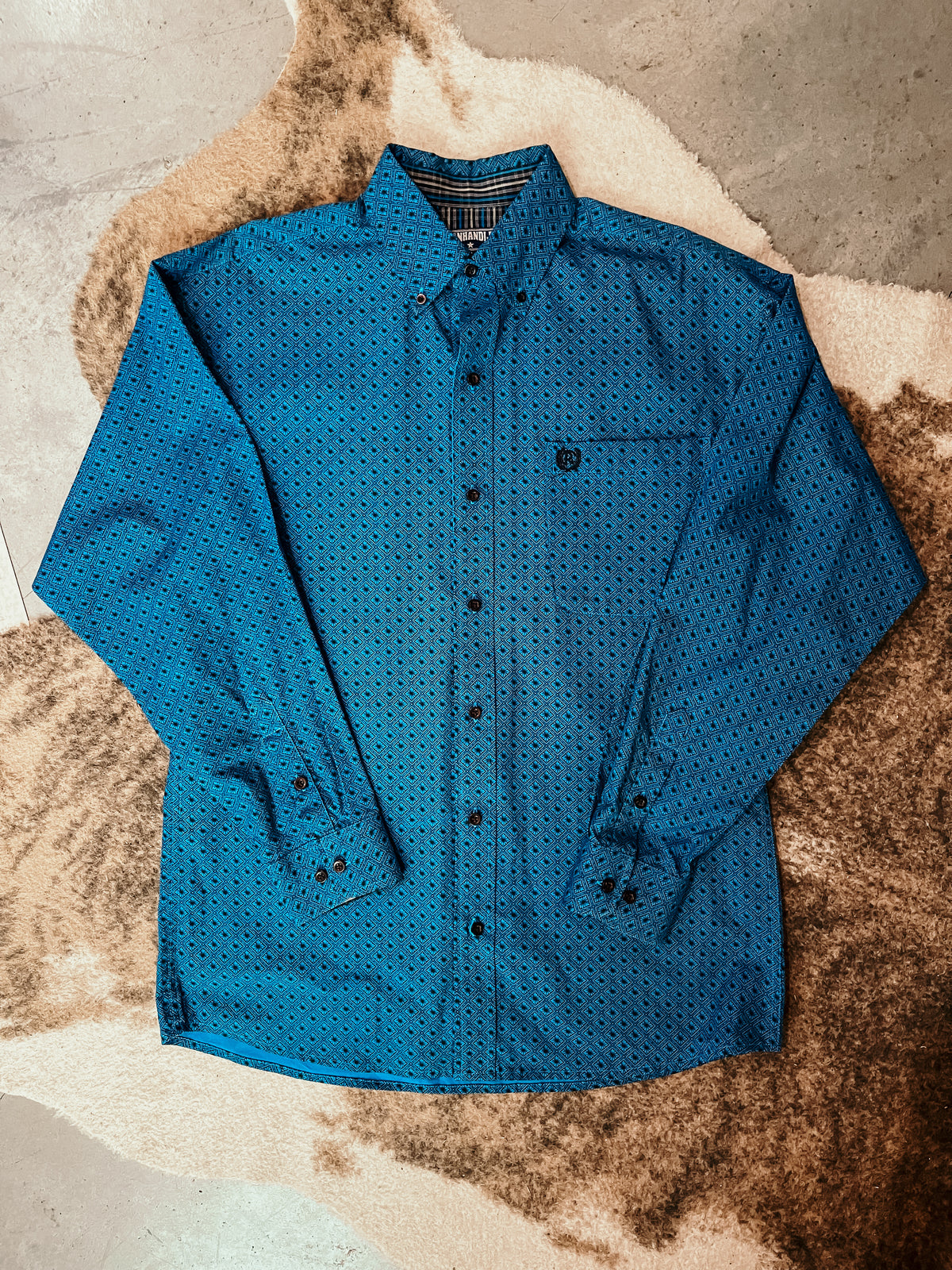 Teal Panhandle Button Up HP
