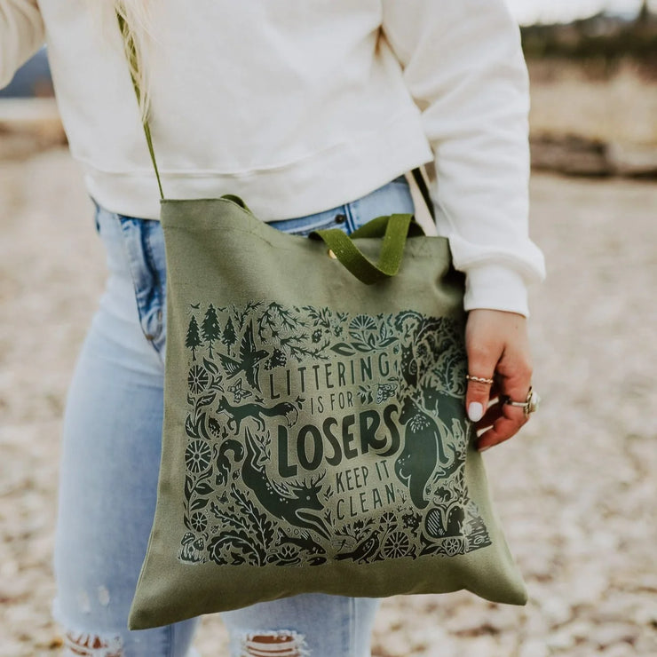 Littering is for Losers Canvas Tote