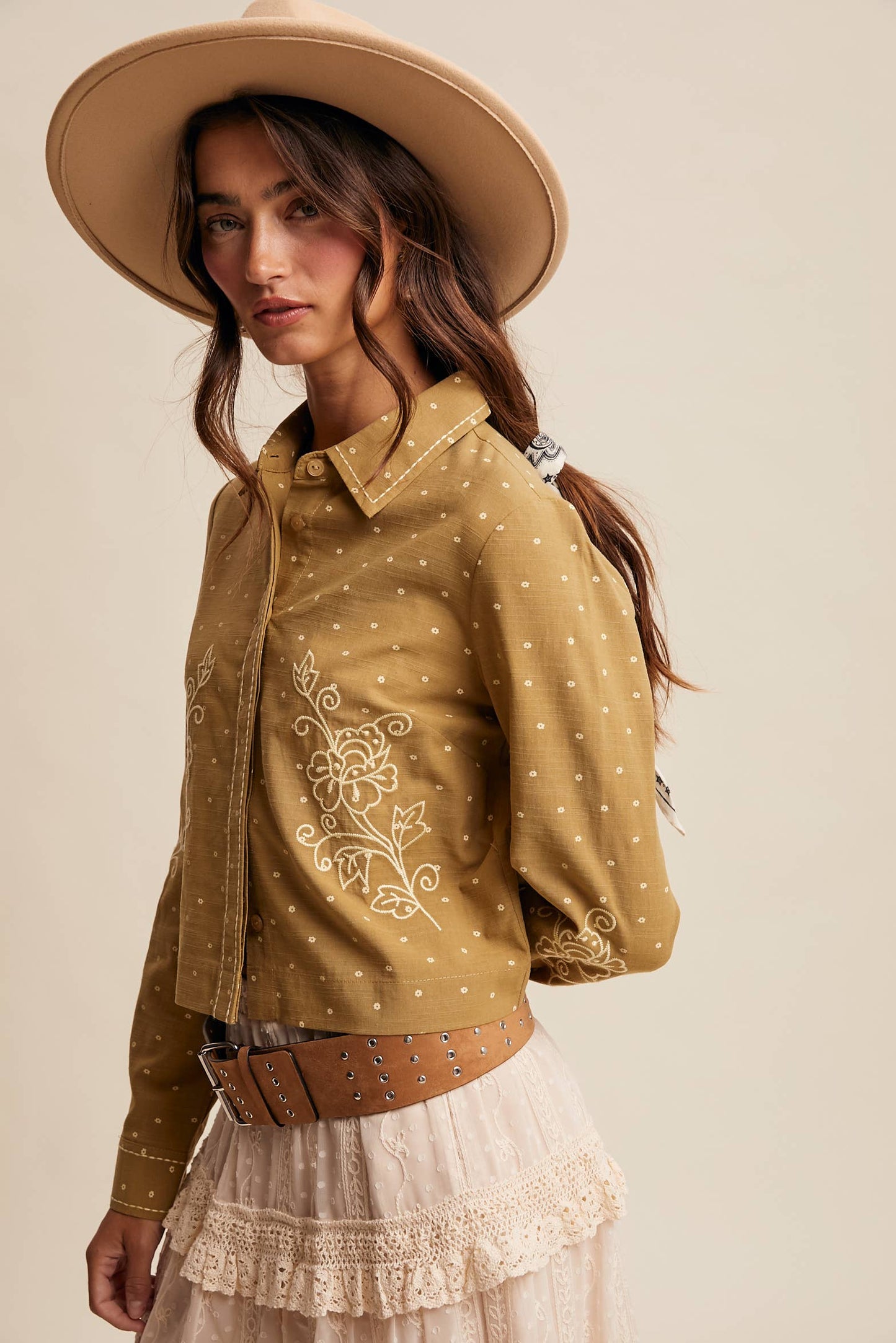 Embroidered Western Cotton Shirt HP