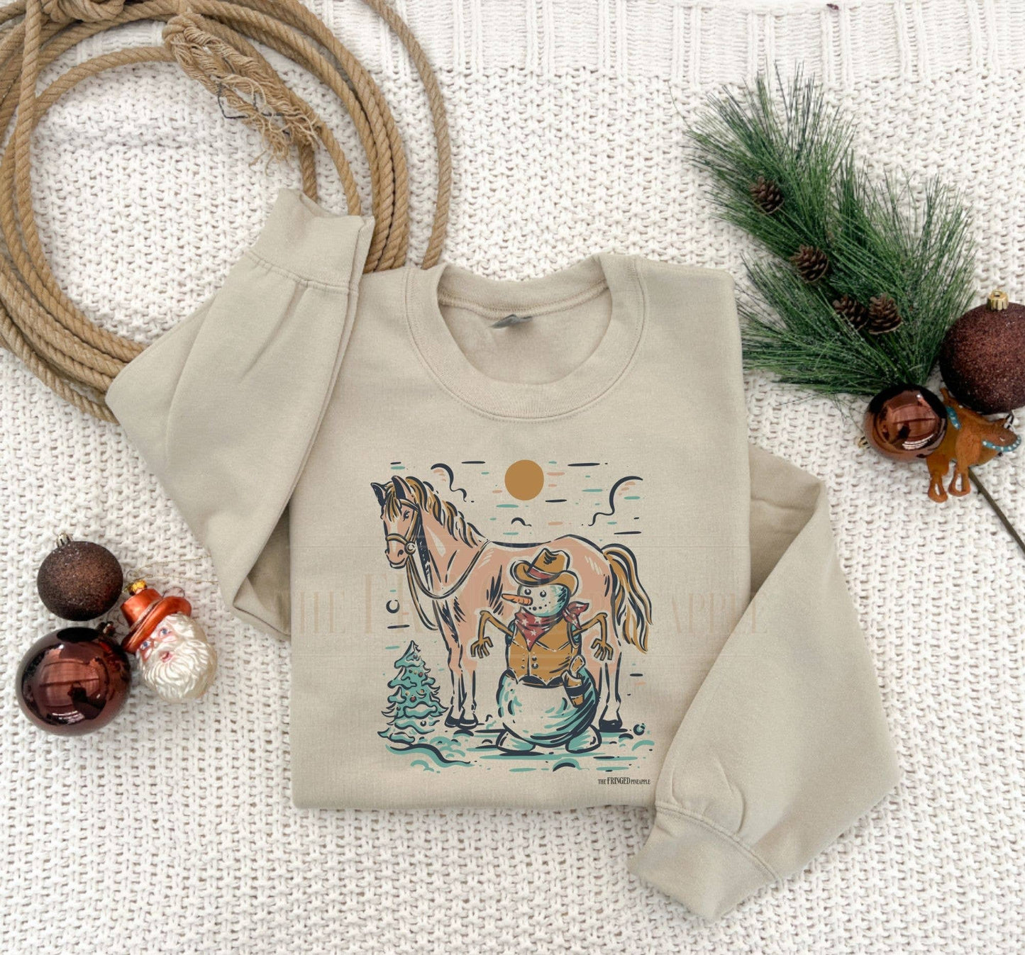 Cowboy Snowman Sweatshirt HP