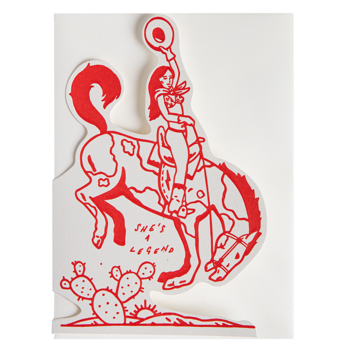 She's A Legend Cowgirl | Cut-Out - Greeting Card Mo