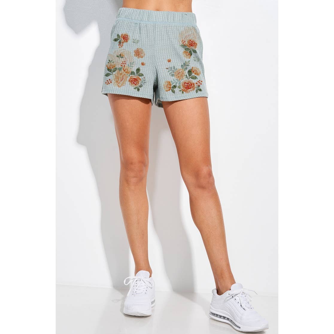 Floral print waffle short Set HP