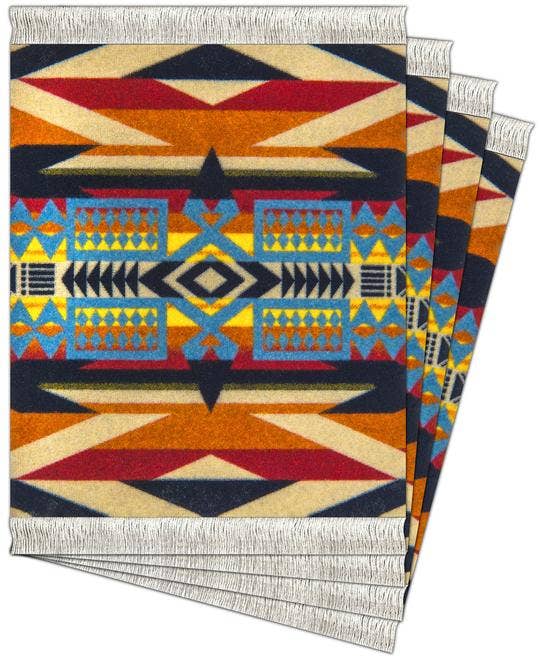 4 Pc CoasterRug Set Pendleton Fire Legend LU