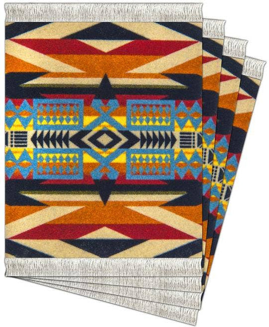 4 Pc CoasterRug Set Pendleton Fire Legend LU