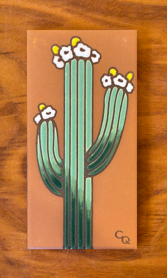 Terra Cotta Saguaro - Small Wall Art or Trivet