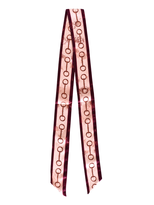 Show Day Dee Ring Snaffle Bit Silk Western Cowgirl Twilly Scarf LU